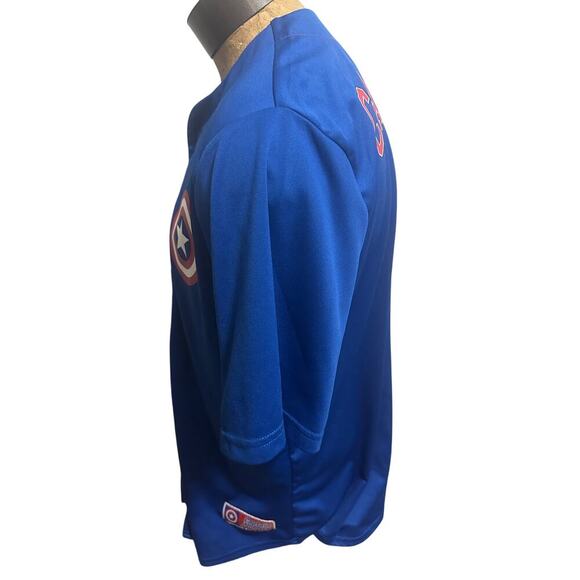 Marvel Mens XL Captain America Basrball Jersey - Picture 2 of 7